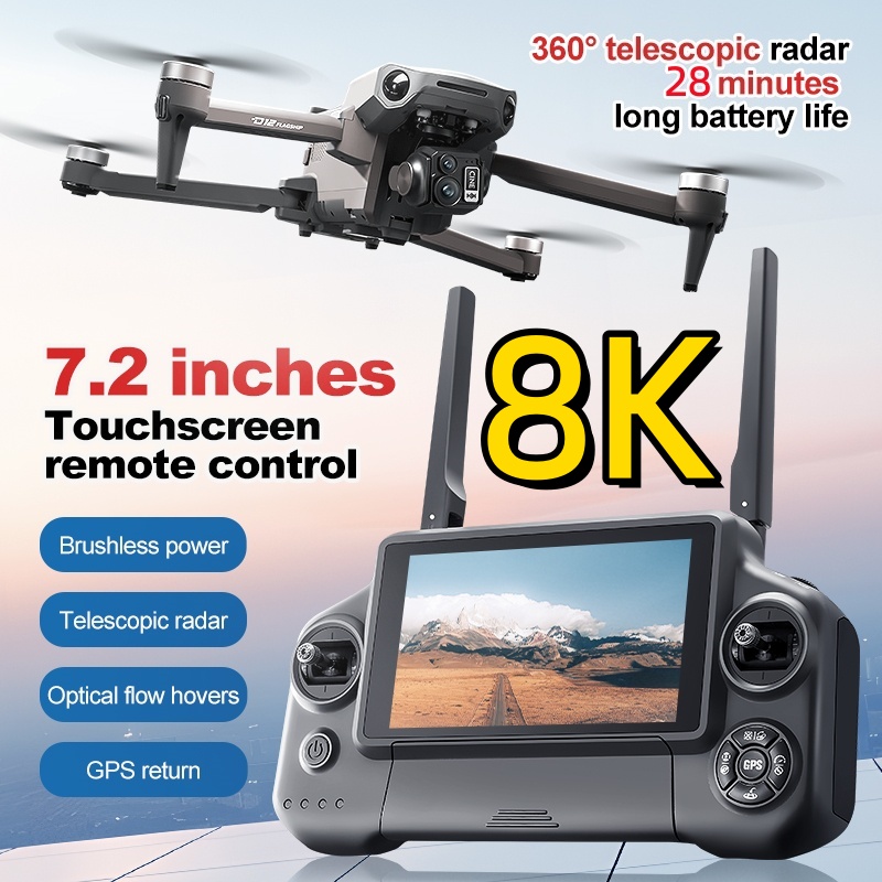 8K 3 Axis Gimbal Brushless 7.2 - Drone Camera 4K ulasan dan harga