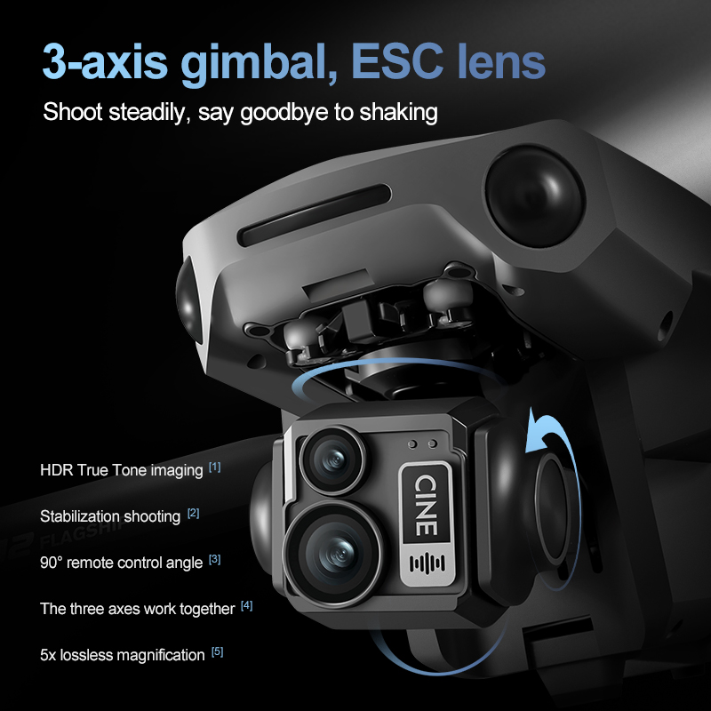8K 3 Axis Gimbal Brushless 7.2 - Drone Camera 4K ulasan dan harga